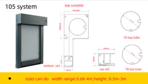 electric exterior windproof roller blinds