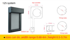 electric exterior windproof roller blinds