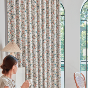 2887 4 Oriental Chinoiserie Bird Floral Blackout Curtains – Antibacterial Botanical Print Room Darkening Drapes 