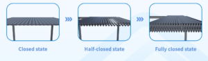 motorized retractable aluminium pergola