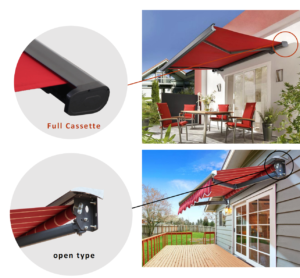 motorized full cassette heavy duty awning