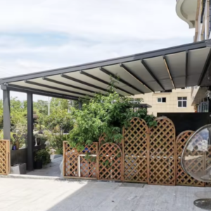 garden pvc retractable pergola