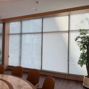 shangri la horizontal shades on window 3 in 1 light control