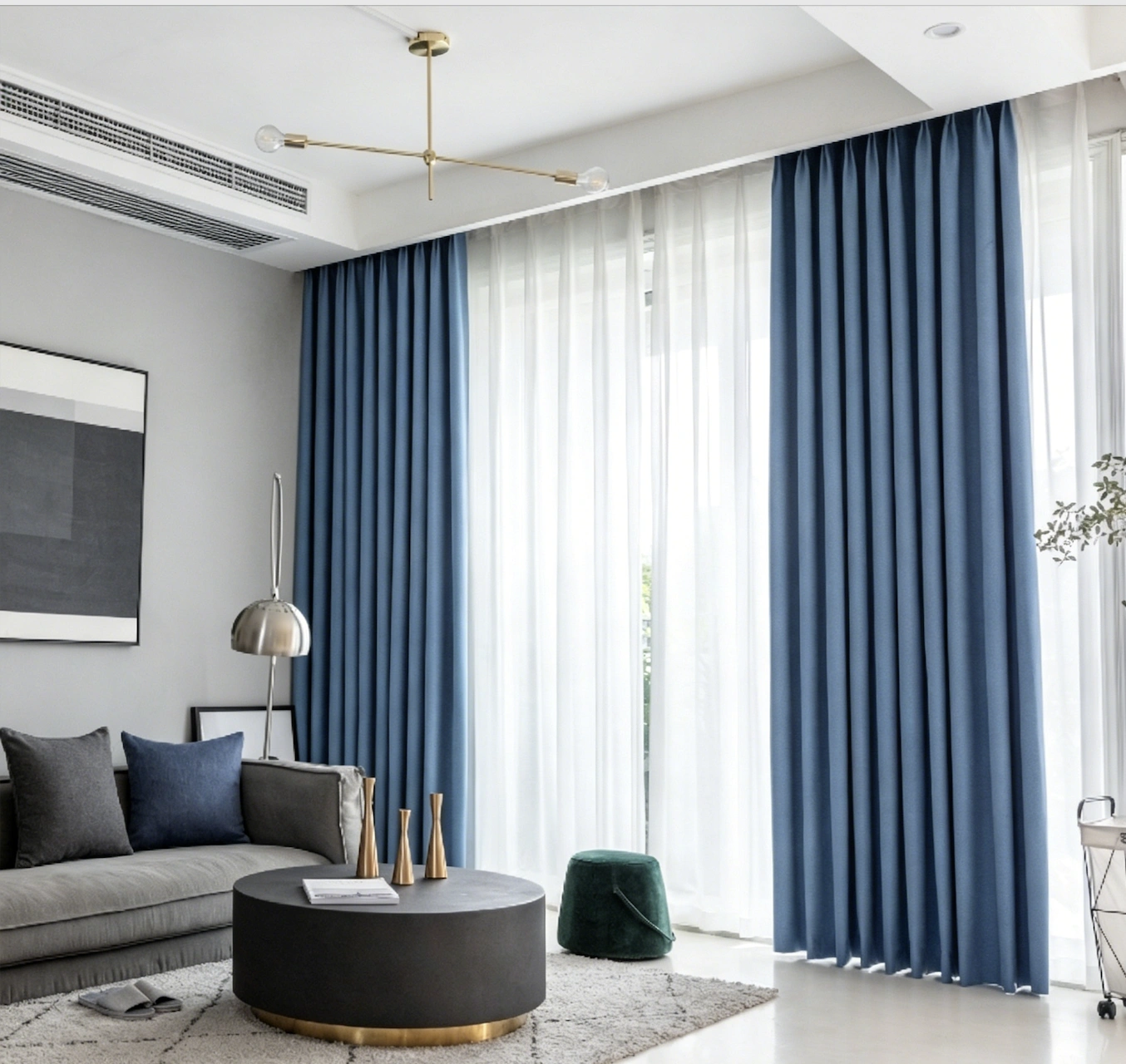 double layer blackout curtain