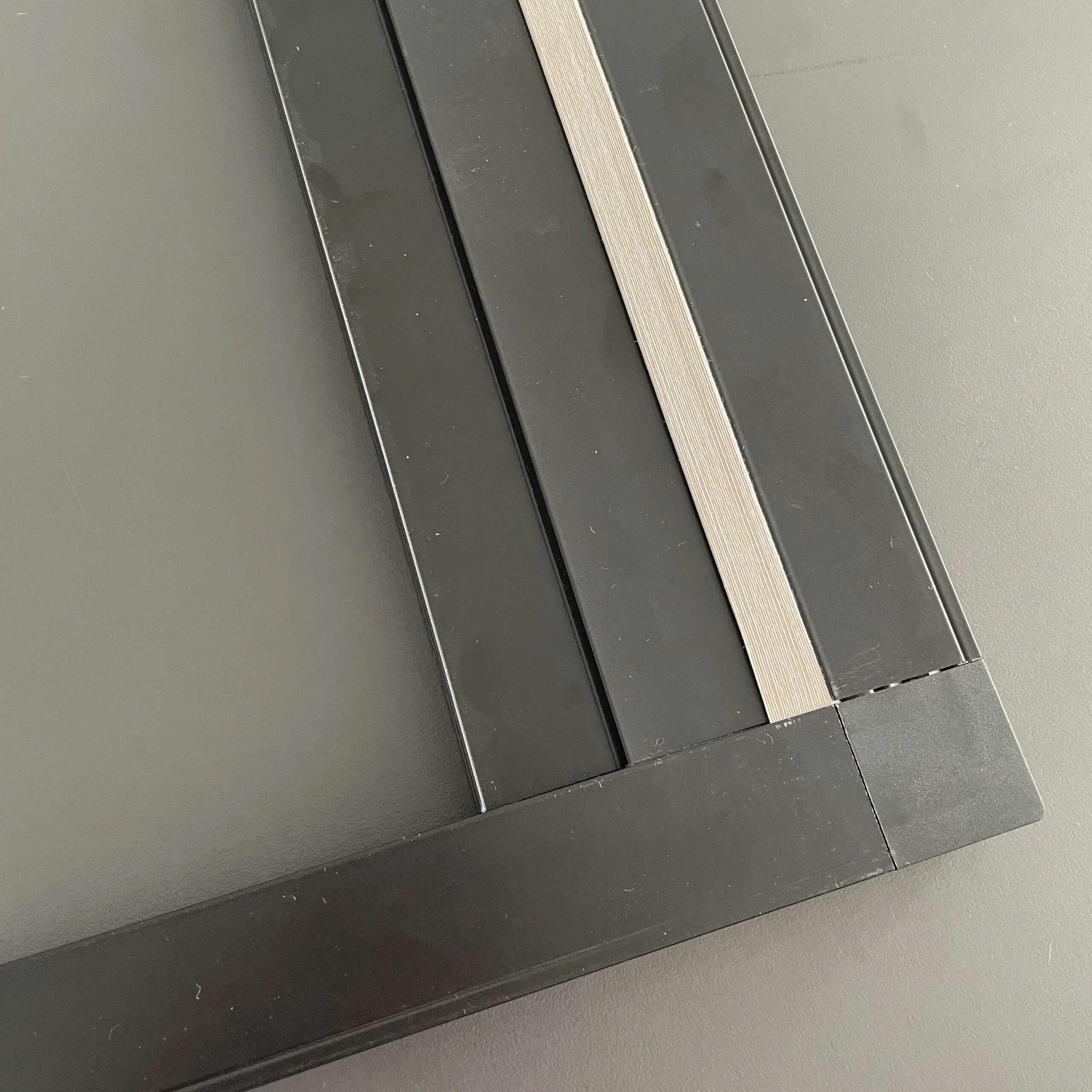 black color frame blinds