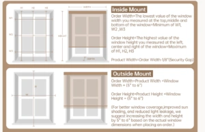 measure guide for roman shades