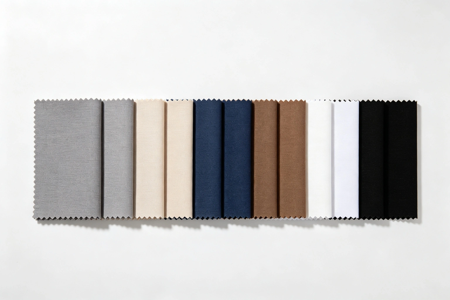Blackout curtain fabric color swatches